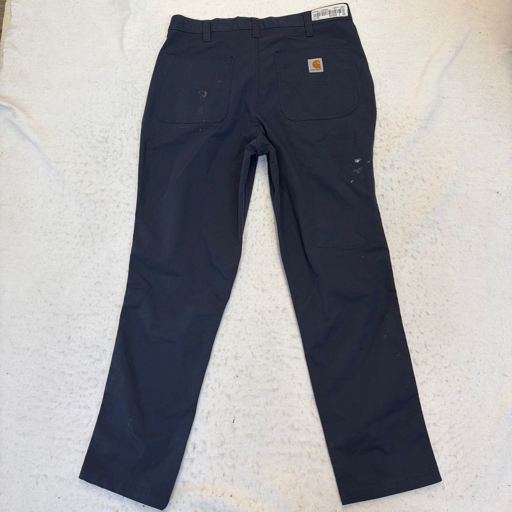 Carhartt Relaxed Fit Ripstop Cargo Pants Mens 32x32 Navy Blue Workwear 74533-20